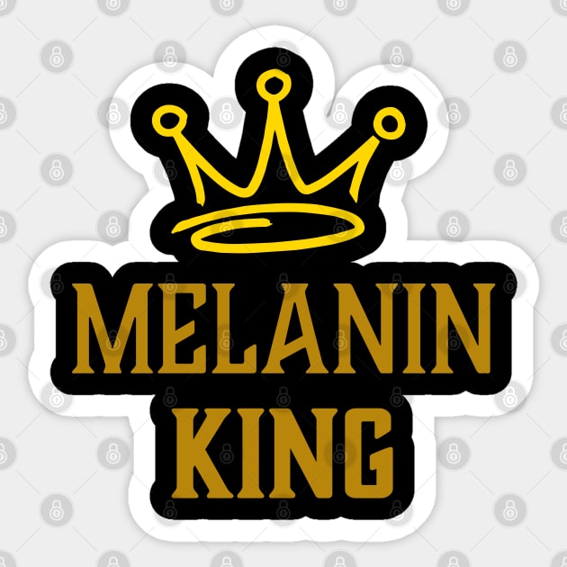 Melanin King, Black Man, African American Black History Sticker by UrbanLifeApparel